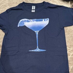 Navy Blue Graphic Short Sleeve Tee